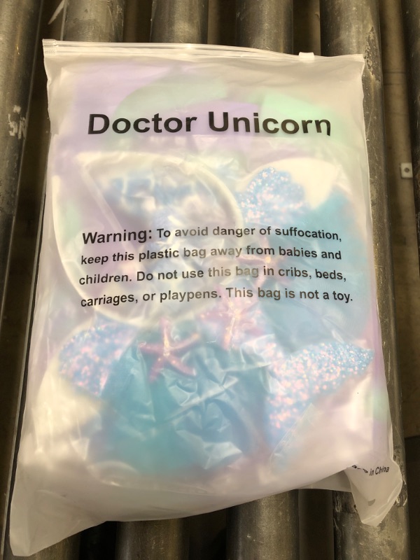 Photo 1 of Doctor Unicorn Girls Mermaid Costume Outfit Set Tutu Mermaid Dress with Headband 5-6 YO

