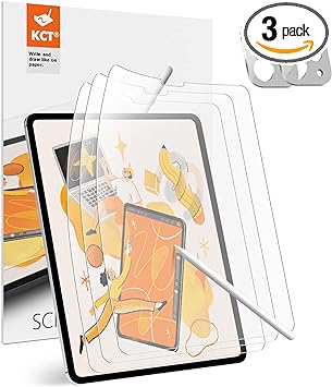 Photo 1 of KCT [3+2 Pack Paperfeel Screen Protector Compatible with iPad Pro 12.9 (2022 & 2021 & 2020) Draw Like Paper, Easy Installation, Anti-Glare & Matte - Camera Lens Protector Silver
