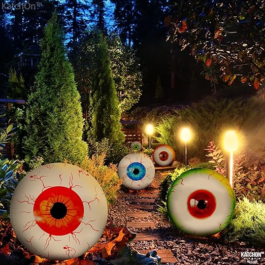 Photo 1 of KatchOn, Halloween Eye ball Balloons Set - Pack of 6, Halloween Foil Balloons | Eye Balloons for Halloween Party Decorations | Eyeball Balloons for Haunted House Party Decorations | Eye Decorations
