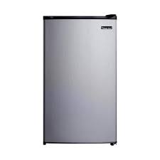 Photo 1 of 3.2 cu. ft. Mini Fridge in Stainless Steel without Freezer
