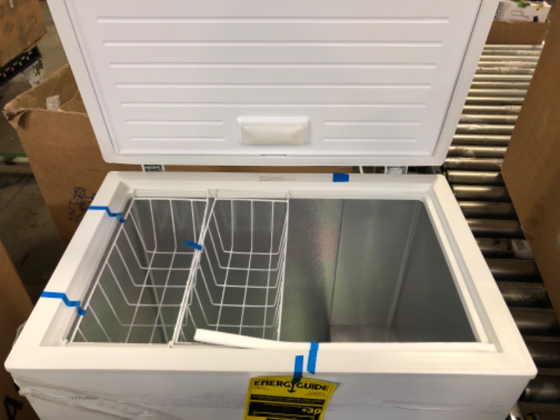 Photo 4 of 6.9 cu. ft. Manual Defrost Chest Freezer with LED Light Type in White Garage Ready
