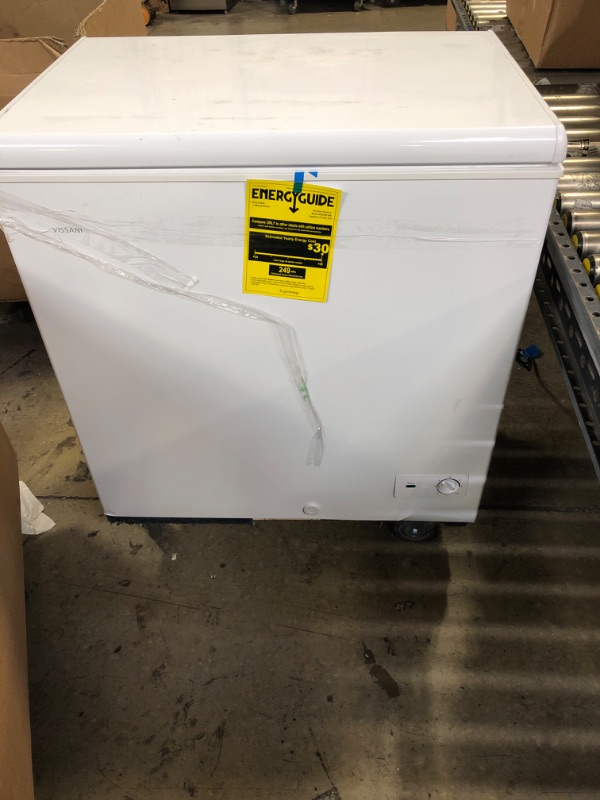 Photo 2 of 6.9 cu. ft. Manual Defrost Chest Freezer with LED Light Type in White Garage Ready
