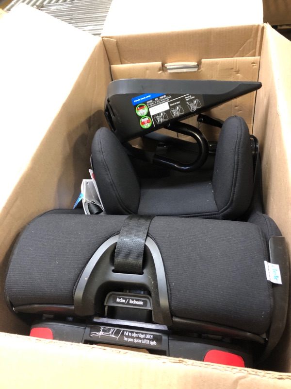 Photo 1 of Clek Oobr High Back Booster Car Seat with Rigid Latch, Railroad (Flame Retardant Free)