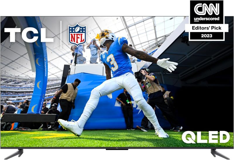 Photo 1 of TCL 55-Inch Q6 QLED 4K Smart TV with Google (55Q650G, 2023 Model) Dolby Vision, Atmos, HDR Pro+, Game Accelerator Enhanced Gaming, Voice Remote, Works Alexa, Streaming UHD Television
Damage to Screen
