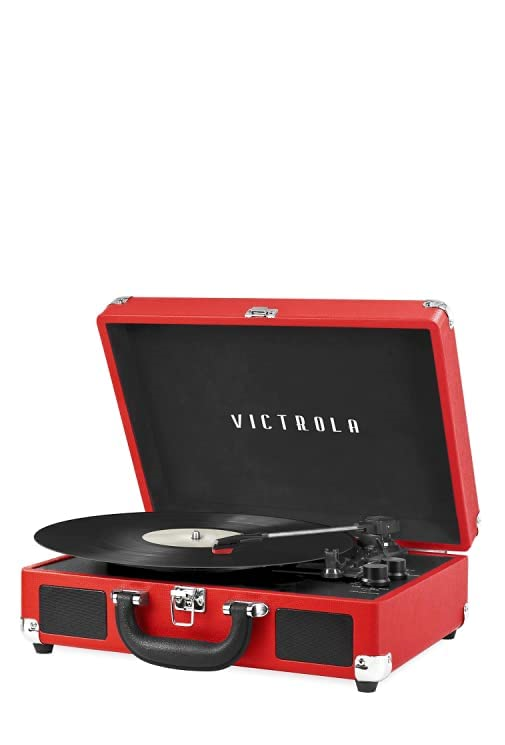 Photo 1 of Victrola Vintage 3-Speed Bluetooth Portable Suitcase Record Player & Vintage 3-Speed Bluetooth Portable Suitcase Record Player with Built-in Speakers | Upgraded Turntable Audio Sound