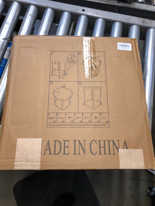 Photo 1 of daooap Side Table with Wheels, End Table Living Room Small Sofa Table Mobile Plastic Side Table Little Night Stand Bedroom Balcony White