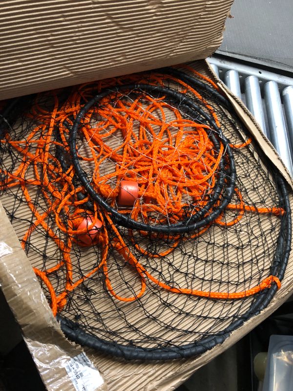 Photo 2 of 2-Pack of KUFA Vinyl Coated Steel Ring Crab Trap (Size:ø30) with 50' Rope CT90x2
