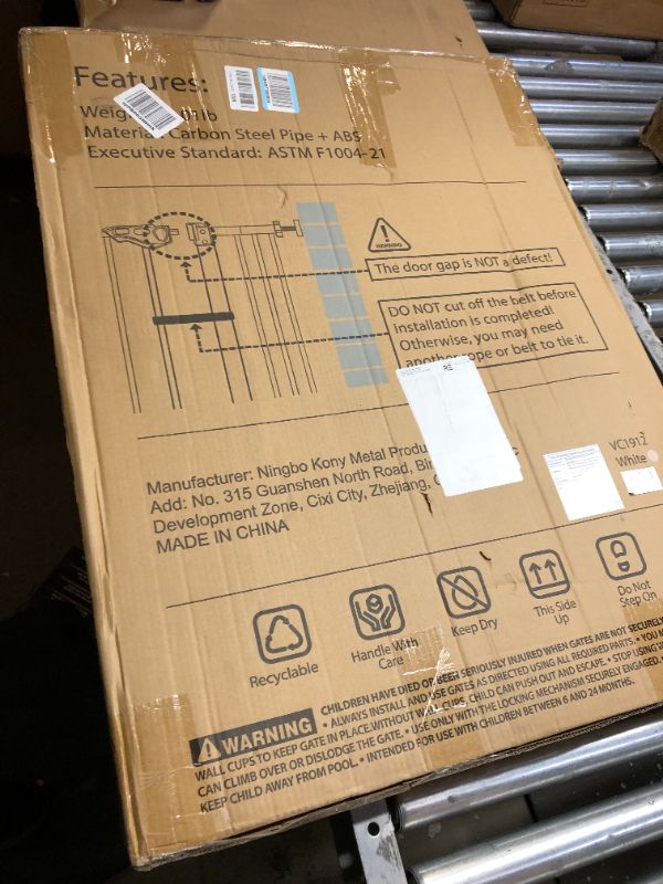 Photo 1 of InnoTruth 29"- 39.6“ Baby Gate for Doorways and Stairs, 36" Extra Tall No Drill Wall Protected Dog Gate, 45cm Wide Walk Thru Auto Close Metal Child Gate, Easy to Install and One-Hand Opening, White White 36" Tall