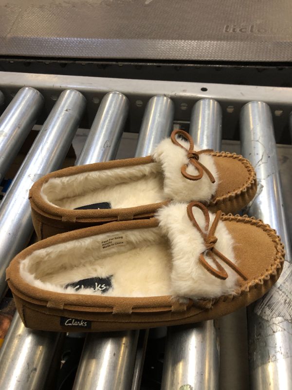 Photo 1 of Clarks Women Warm Cozy Slip On Moccasin Slippers Holly
