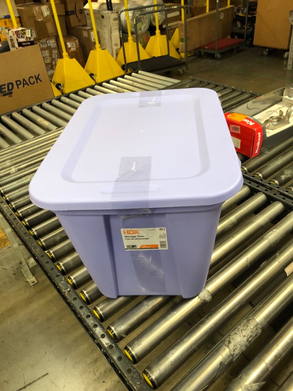 Photo 1 of 20 GALLON STORAGE TOTE WITH LID 