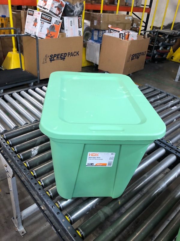 Photo 1 of 20 GALLON STORAGE TOTE WITH LID 