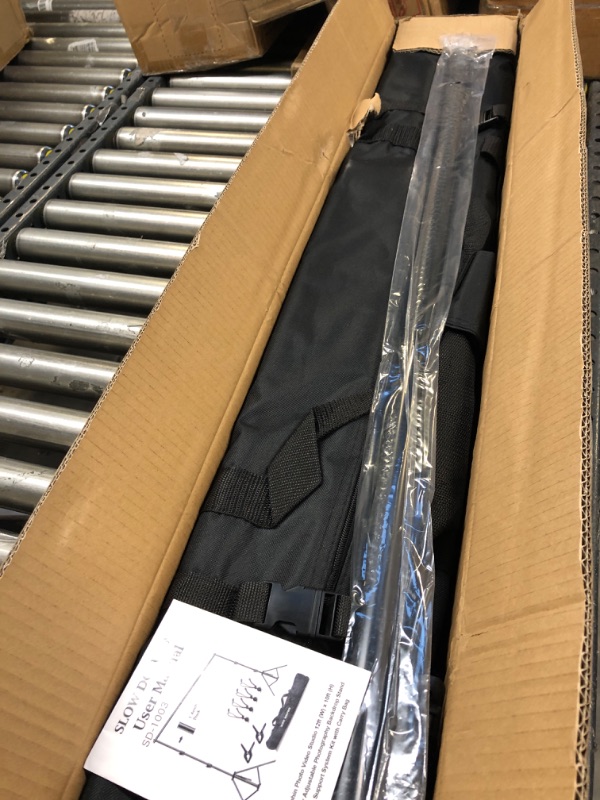 Photo 1 of SLOW DOLPHIN Photography Background Support 12ft x 10ft Heavy Duty Adjustable Backdrop Stand Kit with Photography Muslin Backdrop Clips ?Spring Clamps?Carry Bag for Photo Video Studio