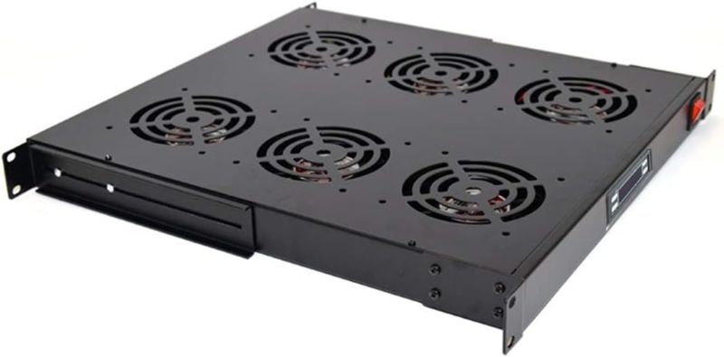 Photo 1 of Ares Vision 6 Cooling Fans for 19'' Wide Standard Server Cabinet/Rack with Thermostat Gauge Universal Fit in Stadard Server Racks. Industry Best 7 Year Warranty!
