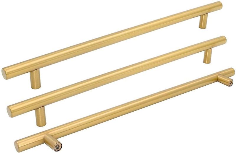 Photo 1 of  goldenwarm Brass Cabinet Handles Gold Pulls for Cabinet Drawer Kitchen Cupboard Drawer Handles - LS201GD Brushed Antique Gold Kitchen Cabinet Hardware 10in Hole Center 12-3/5in Overall Length
