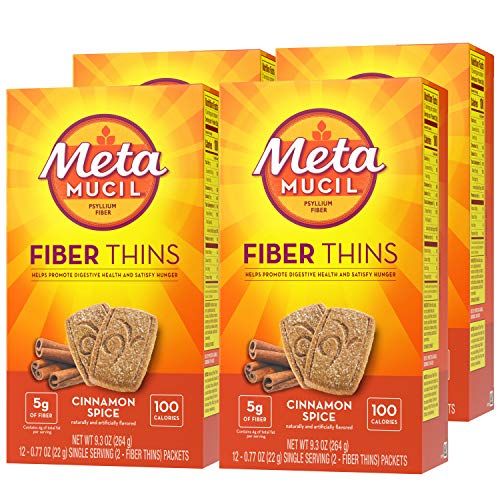 Photo 1 of Metamucil, Fiber Thins, Daily Psyllium Husk Fiber Supplement, Supports Digestive Health and Satisfies Hunger, Cinnamon Spice Flavor, 12 Servings (Pack ( EXP: 09/24/2025)
