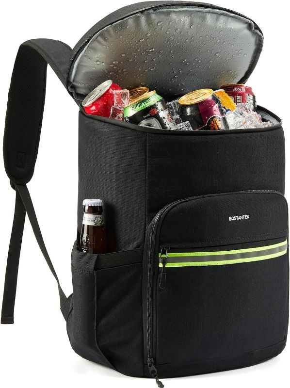 Photo 1 of BOSTANTEN Backpack Cooler - 30 Cans Leakproof Insulated Cooler Backpack with Trolley Sleeve, Lightweight Soft Cooler Bag
