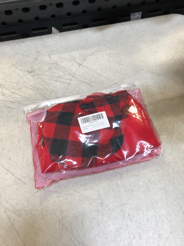 Photo 2 of  Frienperro Dog Clothes for Small Dogs Girl Boy, 100% Cotton Buffalo Plaid Small Dog Hoodie, Chihuahua Clothes Pet Cat Winter Warm Sweatshirt Sweater, Teacup Yorkie Puppy Coat Medium Red Plaid