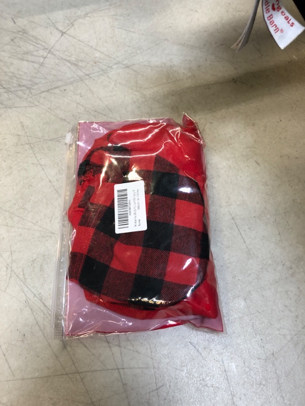 Photo 2 of  Frienperro Dog Clothes for Small Dogs Girl Boy, 100% Cotton Buffalo Plaid Small Dog Hoodie, Chihuahua Clothes Pet Cat Winter Warm Sweatshirt Sweater, Teacup Yorkie Puppy Coat Medium Red Plaid