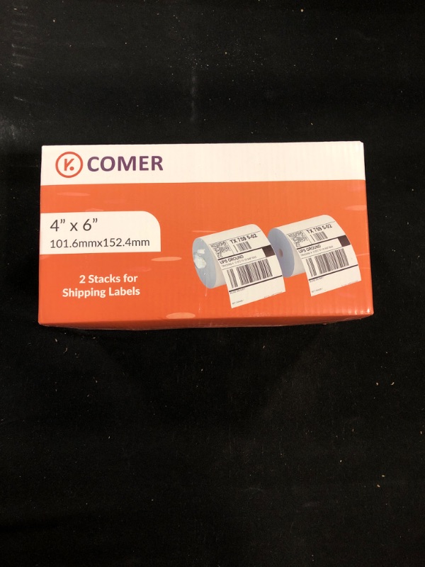 Photo 3 of K Comer 4x6 Thermal Shipping Labels (2 Stacks, 1000 Printer Labels) Stickers Printable,Waterproof,Self Adhesive,Mailing Address Labels for Packages Compatible with K Comer MUNBYN, Rollo