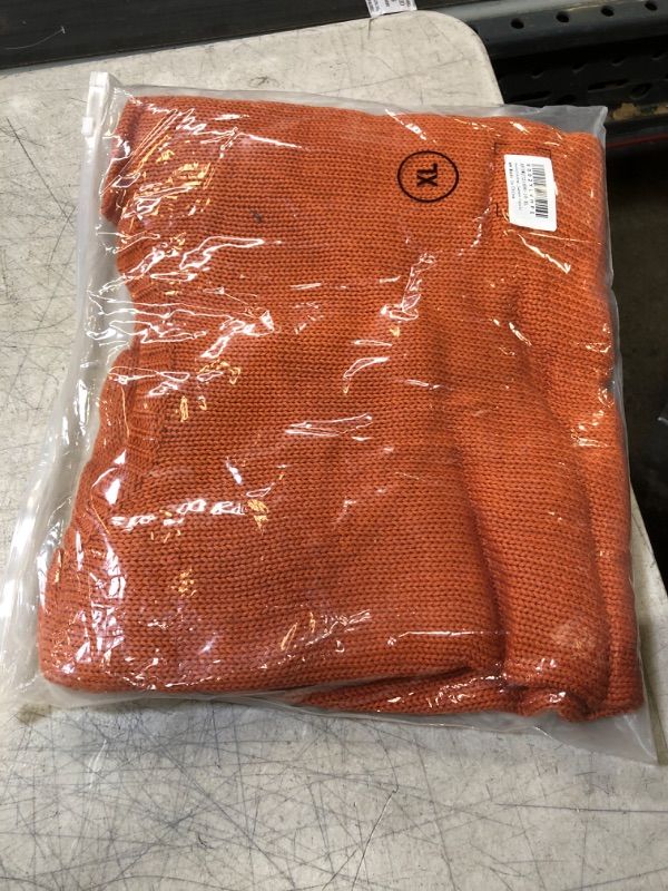 Photo 1 of Asvivid Women Criss Cross V Back Sweaters Fall Trendy Long Sleeve Crewneck Knitted Pullover Jumper Top X-Large G Orange