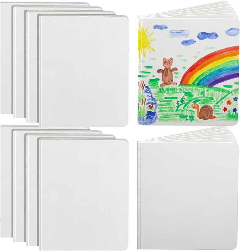 Photo 1 of Ctosree Blank Hardcover Books for Kids 6 x 8 Inch White Sketchbooks 6 Pages Notebook Empty Books Bulk for Writing Story Sketching Journal DIY Boys Girls Students Adults (10 Pieces)
