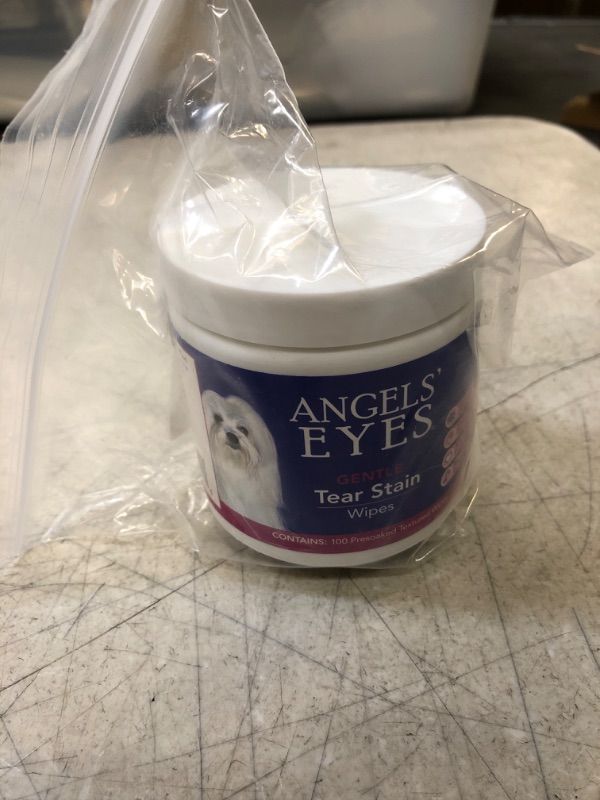 Photo 2 of Angels’ Eyes Gentle Tear Stain Wipes for Dogs and Cats | 100 ct Presoaked & Textured Eye & Face Wipes | Remove Discharge & Mucus Secretions exp 05/2026
