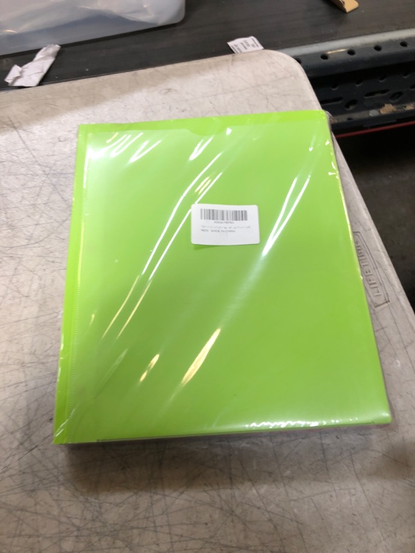 Photo 1 of TEWRLNDE 8 Packs Heavy Duty 3 Pockets Folders with Prongs, Plastic Folders with Clear Front Pocket, for Letter Size Paper, Assorted Colors/Card Slot for Class Office Home Prongs Folders - Red, Green, Blue, Purple 8 Packs