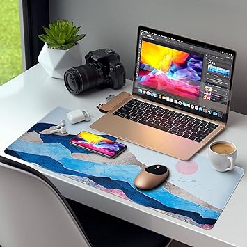 Photo 1 of Large Gaming Mouse Pad with Non-Slip Rubber Base, Extended Mouse Pad with Stitched Edges, Desk Mat with High-Quality Micro Fabric, Office and Home, 80 x 30 cm