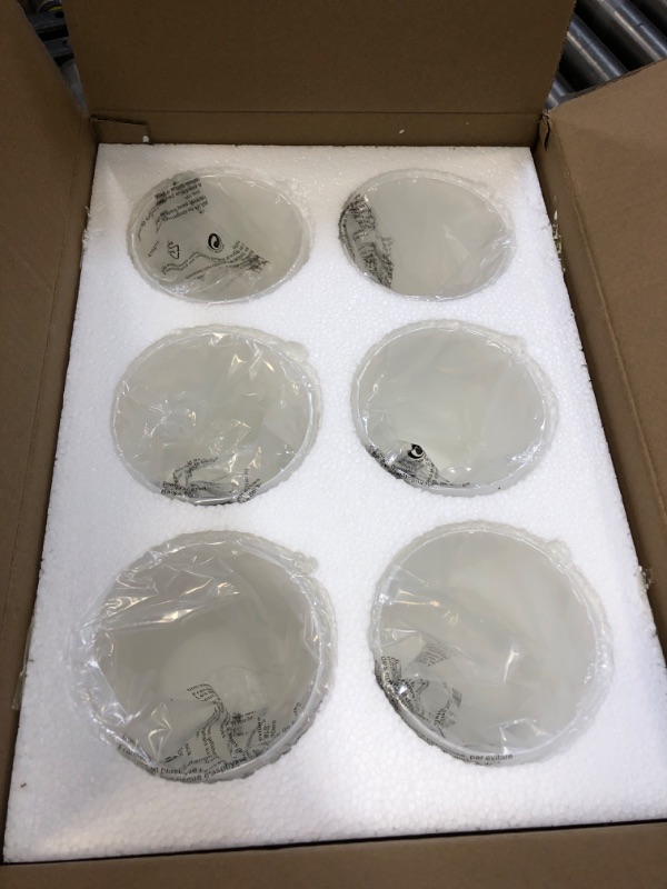 Photo 2 of 6 Pack White Frosted Glass Shades Replacement,5.51in Height,3.94in Diameter,1.65in Fitter, Cylinder Glass Shade Covers Replacement Globe for Pendant Light Floor lamps light fixtures Wall Sconces