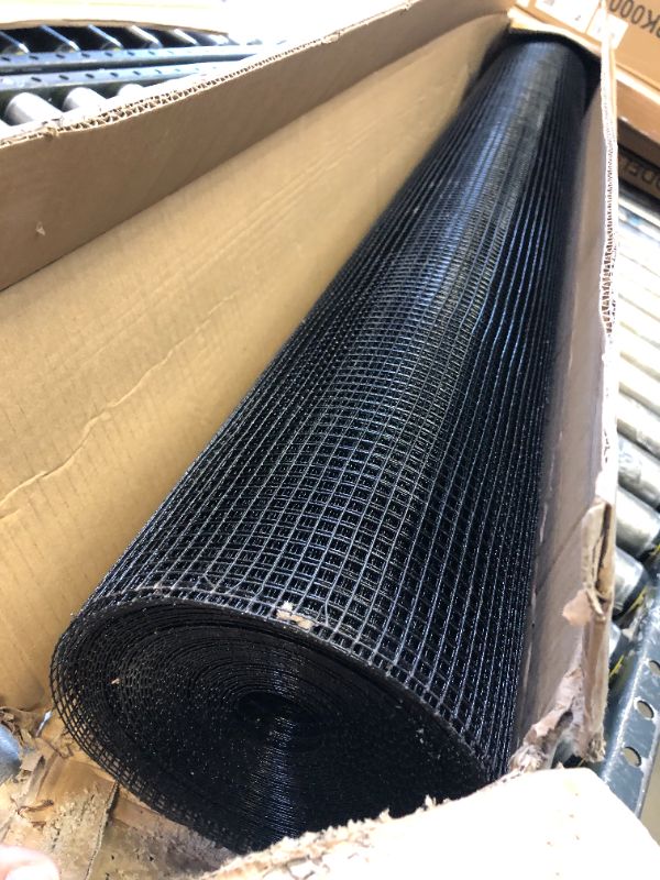 Photo 2 of 48'' x 50' 1/4inch Hardware Cloth 23 Gauge Black Vinyl Coated Welded Fence Mesh for Home and Garden Fence and Home Improvement Project (48'' x 50')