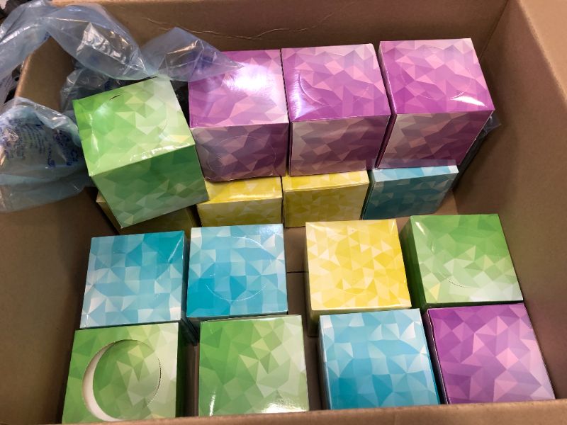 Photo 2 of 16 Packs Boxes Cube Facial Tissues Bulk