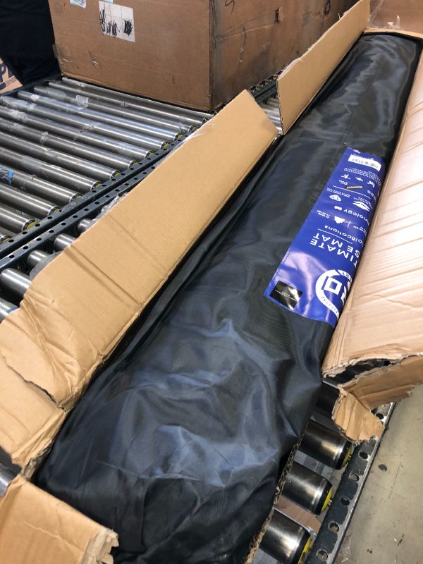 Photo 1 of MRO Extra Large Exercise Mat 6' x 15' x 7mm, High-Density Workout Mats for Home Gym Flooring, Non-Slip, Extra Thick Durable Cardio Mat, and Ideal for Plyo, MMA, Jump Rope (Black)