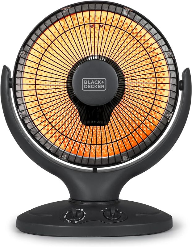 Photo 1 of BLACK+DECKER Portable Heater for Rooms up to 161 Sq. Ft., Oscillating Space Heater & Heater for Bedroom with Overheat Protection, Small Heater with Timer & Manual Controls