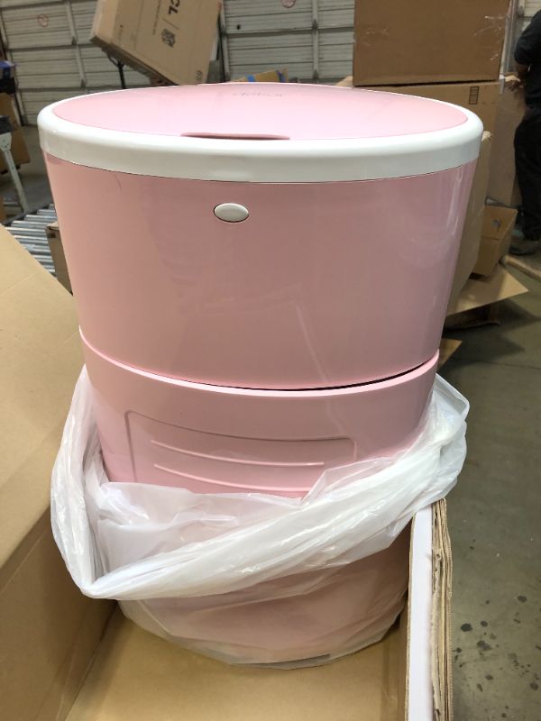 Photo 2 of Dekor Plus Hands-Free Diaper Pail | Soft Pink | Easiest to Use | Just Step – Drop – Done | Doesn’t Absorb Odors | 20 Second Bag Change | Most Economical Refill System |Great for Cloth Diapers
