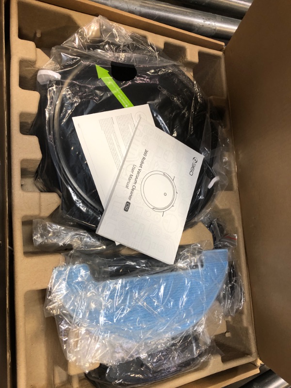 Photo 1 of + 360 C50 Robot Vacuum and Mop, 2600 Pa, Zigzag Cleaning, Scheduled Cleaning, Edge, Spot, Deep Cleaning, Compatible with Alexa and Google Assistant, Black New-C50