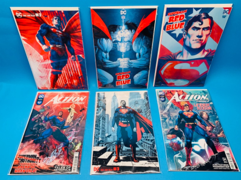 Photo 1 of 625001..,6 Superman comics in plastic sleeves 