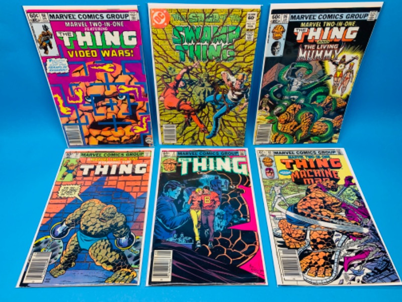 Photo 1 of 625024…6 vintage $.60 the thing comics in plastic sleeves 