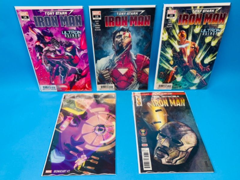 Photo 1 of 625040…5 Ironman comics in plastic sleeves 