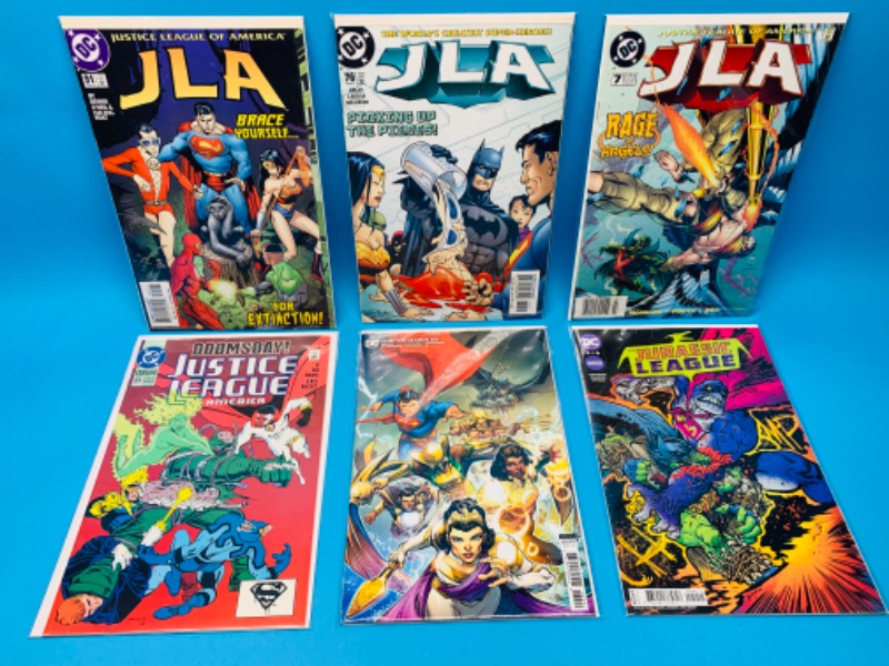 Photo 1 of 625055… 6 JLA comics in plastic sleeves 