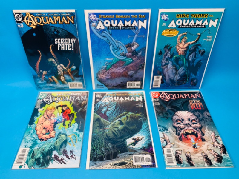 Photo 1 of 625067…6 aquaman  comics in plastic sleeves 