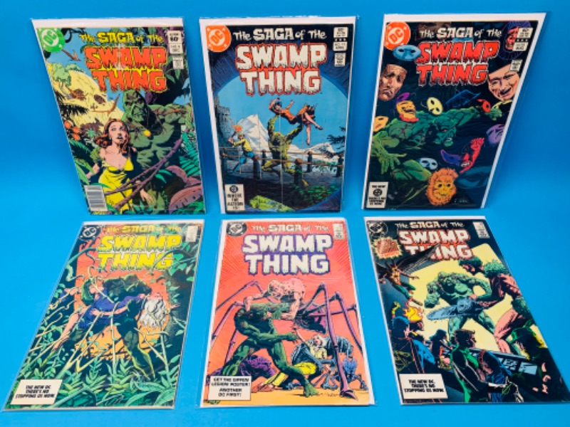 Photo 1 of 625094…6 vintage swamp thing  comics in plastic sleeves 