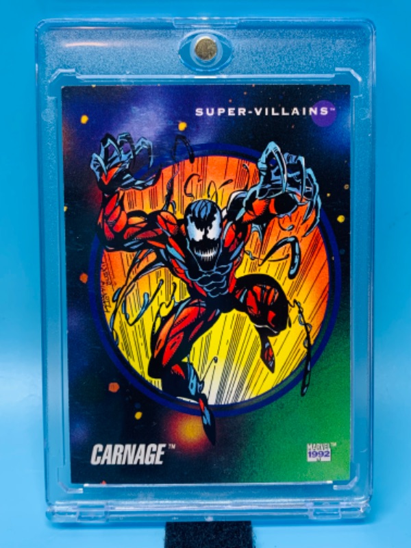 Photo 1 of 625109…1992. Marvel carnage card 120  in hard plastic case 