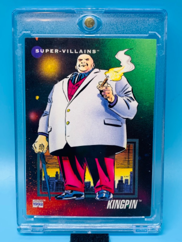 Photo 1 of 625110…1992 marvel Kingpin card 130  in hard plastic case 