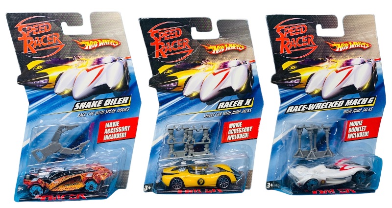 Photo 1 of 625115…3 hot wheels speed racer die cast cars 