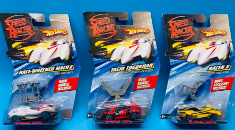 Photo 1 of 625139…3 hot wheels speed racer die cast cars 