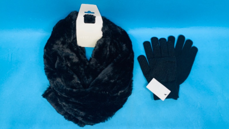 Photo 1 of 625237…faux fur infinity scarf and ladies gripper gloves 