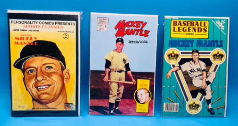 Photo 1 of 625279…3 Mickey Mantle comics in plastic sleeves 