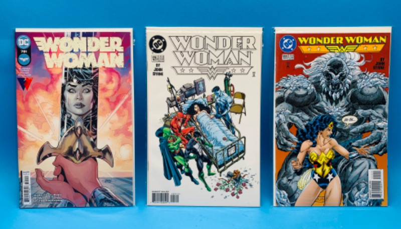 Photo 1 of 625296…3 Wonder Woman  comics in plastic sleeves 