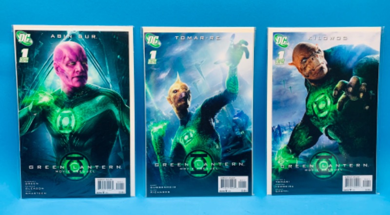 Photo 1 of 625300…3 green lantern #1 comics in plastic sleeves 