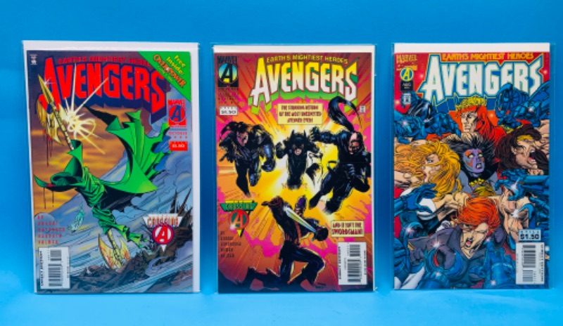 Photo 1 of 625369…3 older avengers comics in plastic sleeves 
